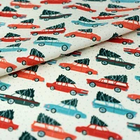 SINGER Christmas Holiday Cars Cotton Fabric