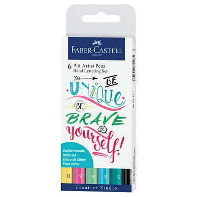 10 Packs: 6 ct. (60 total) Faber-Castell® PITT® Artist Pens Hand Lettering Wallet Set I