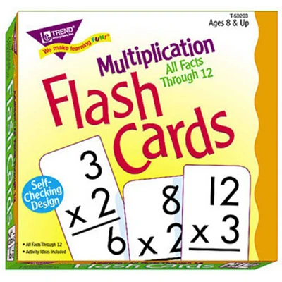 Trend Enterprises® Multiplication 0-12 All Facts Flash Cards