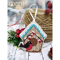 Oven Christmas Toy Birdhouse Cross Stitch Kit