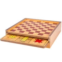 Toy Time 7-in-1 Combo Game Board & Piece Set