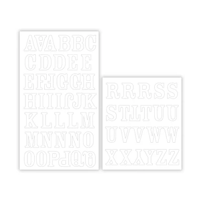 White San Serif Alphabet Iron-On Transfers by Make Market®