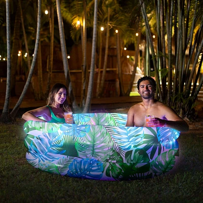 PoolCandy 60" Illuminated Tropical Palms Sunning Pool with Bluetooth