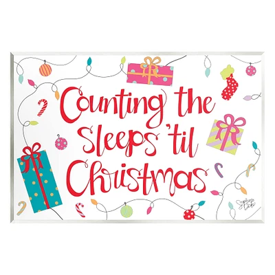 Stupell Industries Counting The Sleeps 'Til Christmas Wall Plaque Art