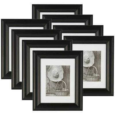 8 Pack: Black 8" x 10" Frame with Mat, Gallery by Studio Décor®