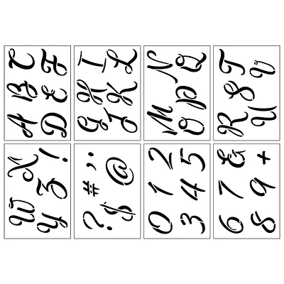 6 Pack: 3" Cursive Alphabet Stencils by Craft Smart®