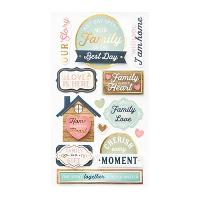 12 Pack: Family Pack Dimensional Stickers by Recollections™