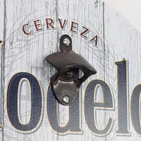 14" Modelo Beer Bottle Opener & Cap Catcher Wall Décor