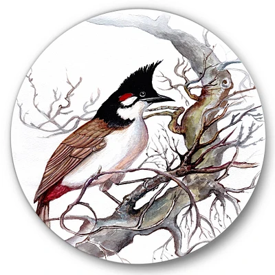 Designart - Vintage Beautiful Bird On A Branch