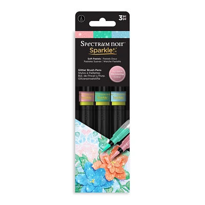 Spectrum Noir™ Soft Pastels Sparkle Glitter Brush Pen Set