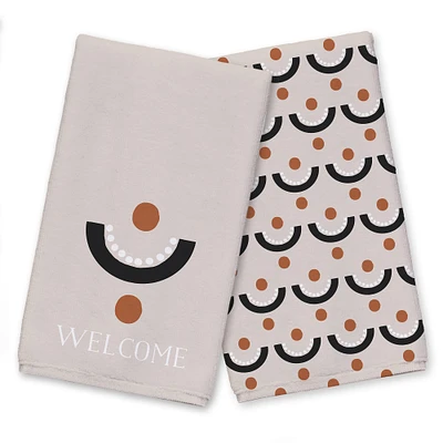 Circle Dot Pattern Tea Towel Set