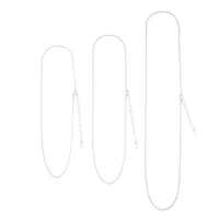 Silver Plated Cable Necklace Set by Bead Landing™