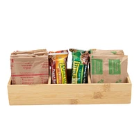 Mind Reader 3-Section Bamboo Countertop Organizer