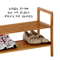 Honey Can Do 2-Tier Bamboo Shoe Rack