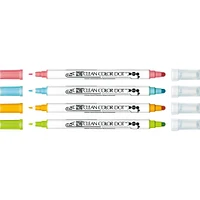 ZIG® Clean Color Dot™ 4 Color Dual-Tip Marker Set