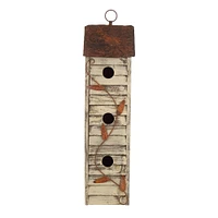 Glitzhome® Tall 3-Tier Distressed Wood Bird House