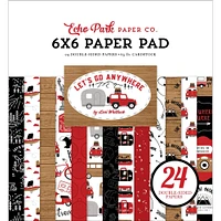 Echo Park Double-Sided Paper Pad 6"X6" 24/Pkg-Let's Go Anywhere