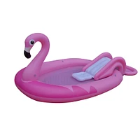 Swim Central 6.9ft. Inflatable Pink Flamingo Kiddie Pool with Sprayer