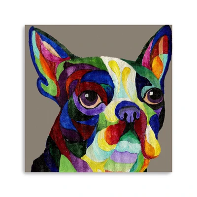 Boston Terrier Canvas Giclee