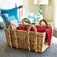 Household Essentials Wicker Storage Basket with Handles