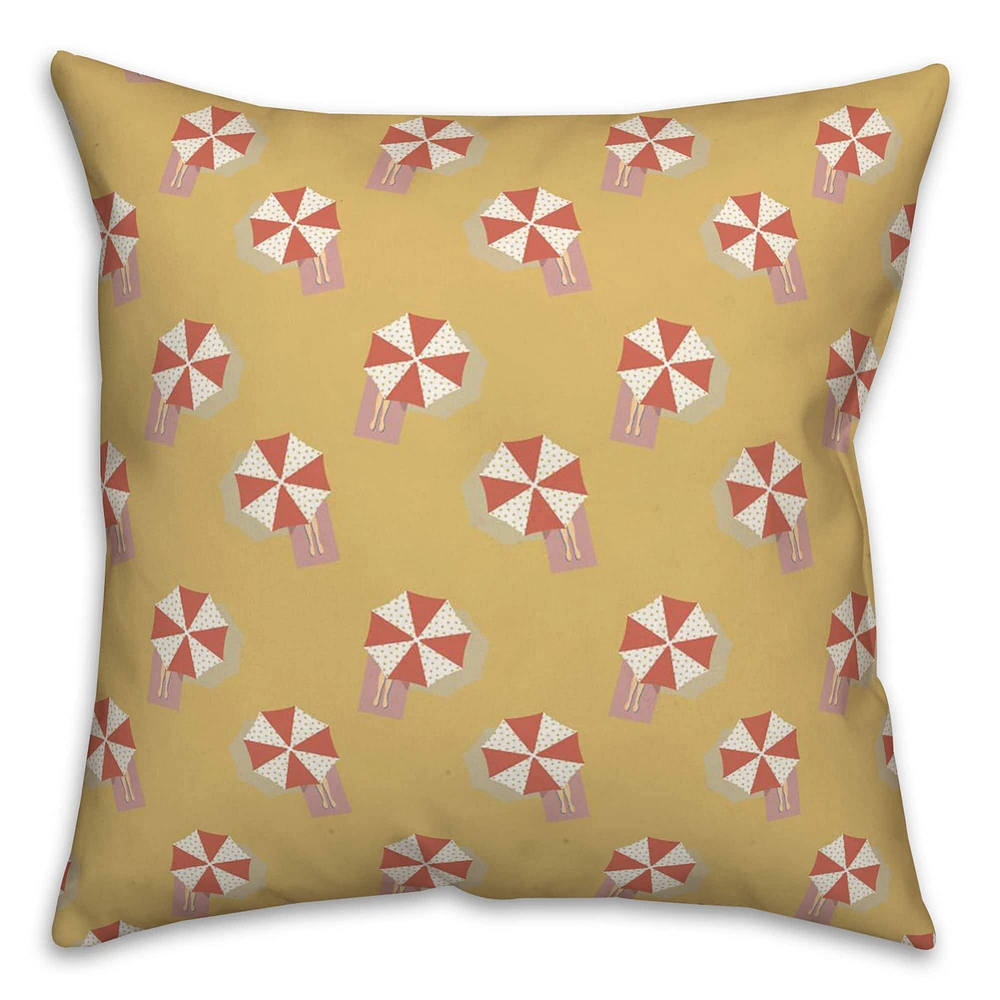 Umbrella Pattern Throw Pillow