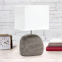 Simple Designs 12.5" Bedrock Ceramic Table Lamp