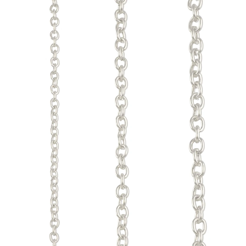 Silver Plated Cable Necklace Set by Bead Landing™