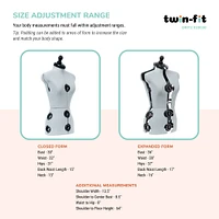 Dritz® Twin-Fit Petite Dress Form with Adjustable Tri-Pod Stand