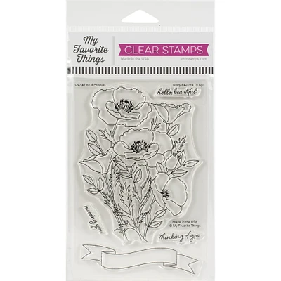My Favorite Things® Clearly Sentimental Wild Poppies Stamps