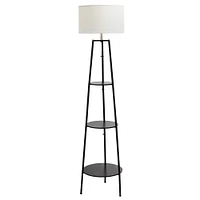 Simple Designs 62.5" Tripod 3 Tier Floor Lamp