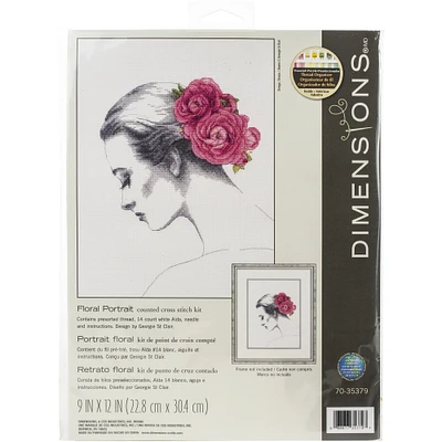 Dimensions® Floral Portrait Counted Cross Stitch Kit
