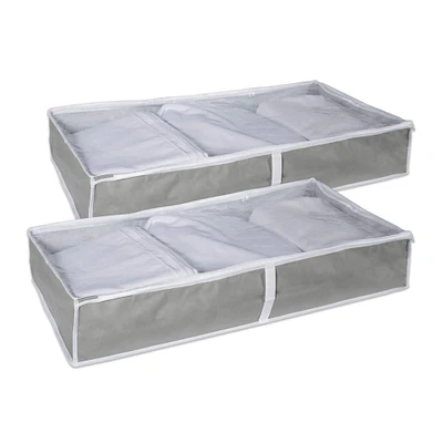 DII® 40" Fabric Soft Storage Bins with Viewing Window, 2ct.