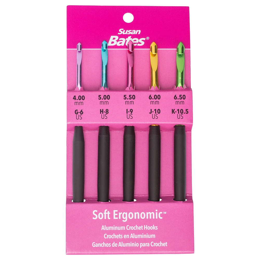 Susan Bates® Soft Ergonomic™ Crochet Hook Set, G-K