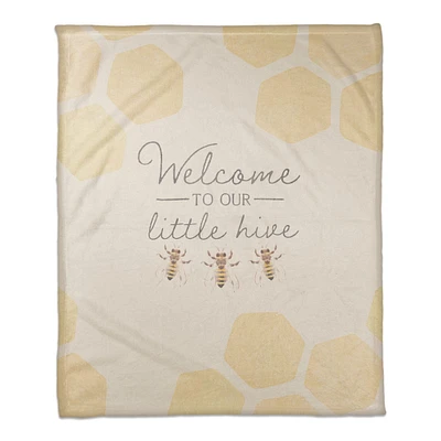 Welcome To Our Hive Fleece Throw