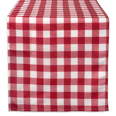 DII® 108" Red Check Outdoor Table Runner