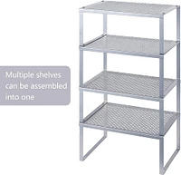 NEX™ Silver Stackable Metal Kitchen Cabinet & Counter Organizer