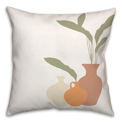 Potted Plants 18" x 18" Throw Pillow