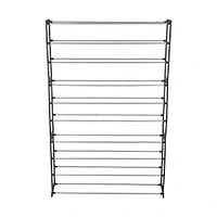 Simplify Black 50 Pair Shoe Organizer Rack