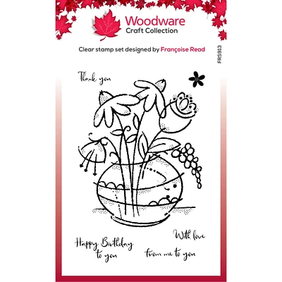 Woodware Singles Floral Bouquet Clear Stamps