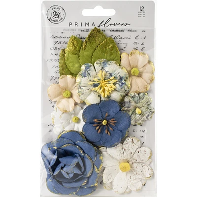 Prima® Monroe Georgia Blues Mulberry Paper Flowers
