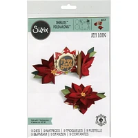 Sizzix® Thinlits® Poinsettia Fold-A-Long Card Die Set by Jen Long®