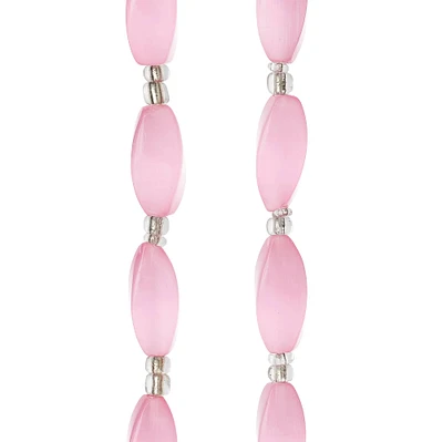 12 Pack: Pink Cat's Eye Glass Twist Beads, 16mm by Bead Landing™