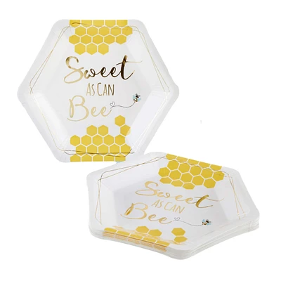 Kate Aspen® 7" Sweet As Can Bee Paper Plates, 32ct.