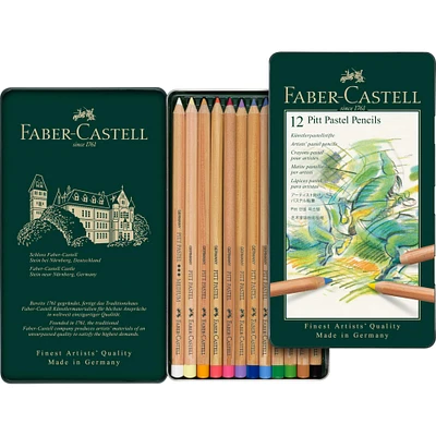 Faber-Castell® Pitt® 12 Color Pastel Pencil Tin Set