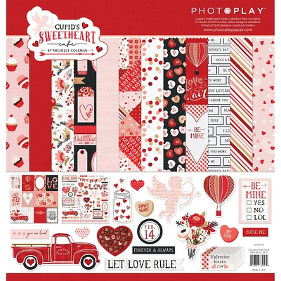 Photoplay Paper Cupid's Sweetheart Café Collection Pack, 12" x 12"