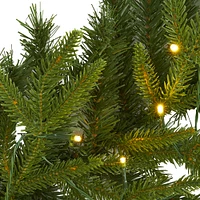 6ft. Pre-Lit Clear LED Green Pine Artificial Christmas Garland