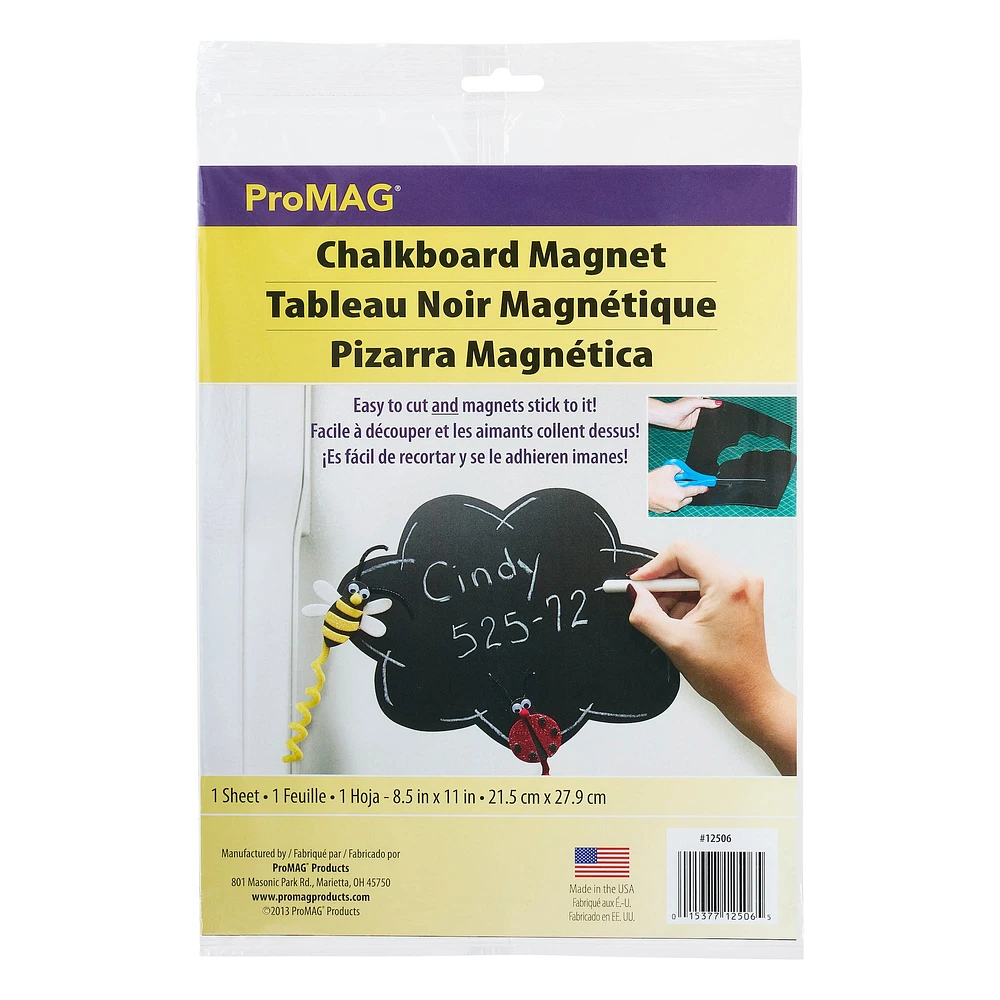 12 Pack: ProMAG® 8.5" x 11" Chalkboard Magnet Sheet