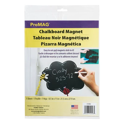 12 Pack: ProMAG® 8.5" x 11" Chalkboard Magnet Sheet
