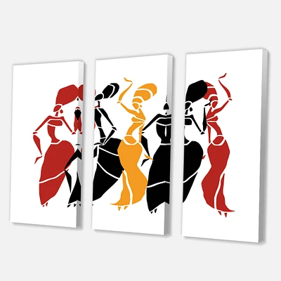 Designart - Beautiful Dancers African American Silhouettes