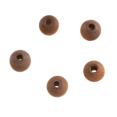 12 Pack: Dark Wooden Round Beads